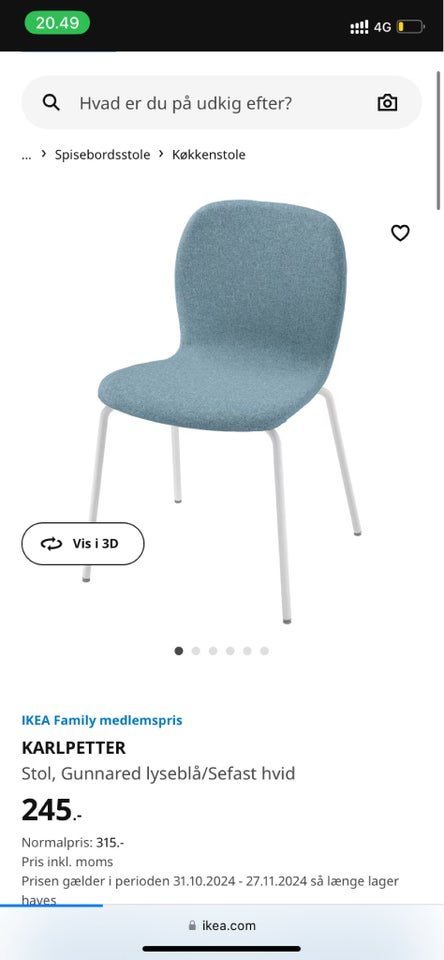 Spisebordsstol, Ikea