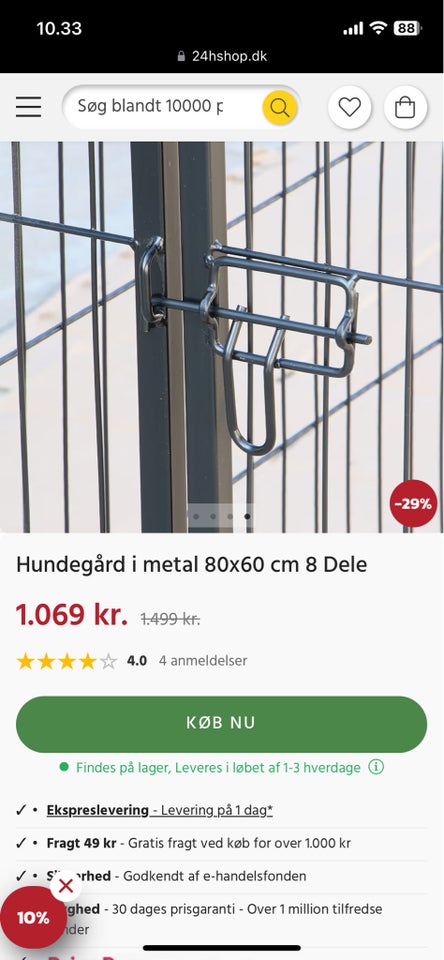 Hundegård Metal hundegård