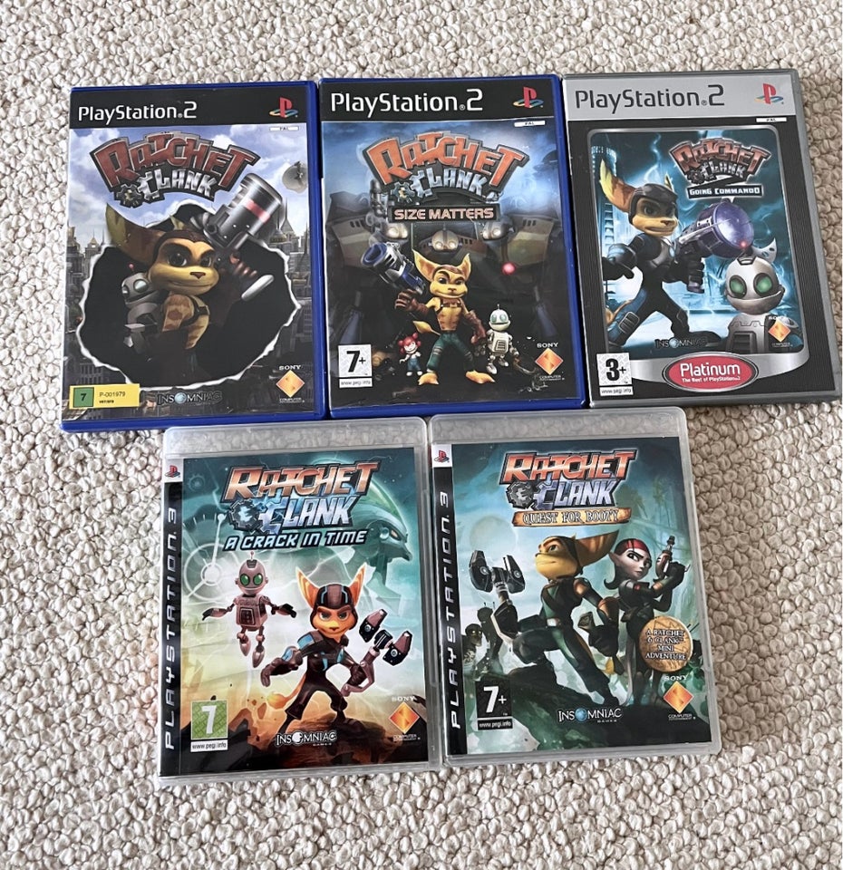 5 stk Ratchet  Clank PlayStation