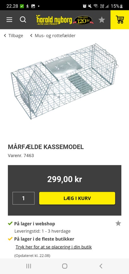 Mårfælde, Kassemodel,