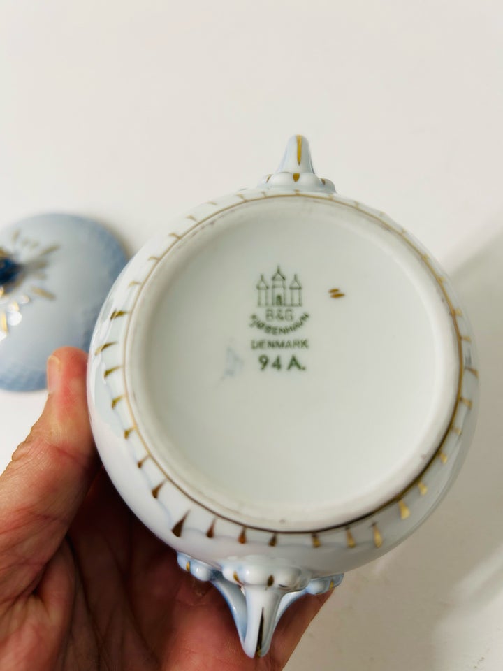 Porcelæn Mågestel sukkerskål med