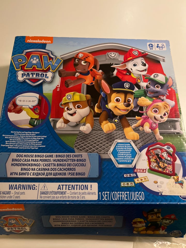 Paw Patrol - Dog house bingo game,