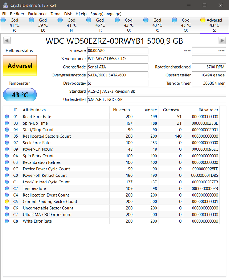 WD BLUE, 5000 GB, Rimelig