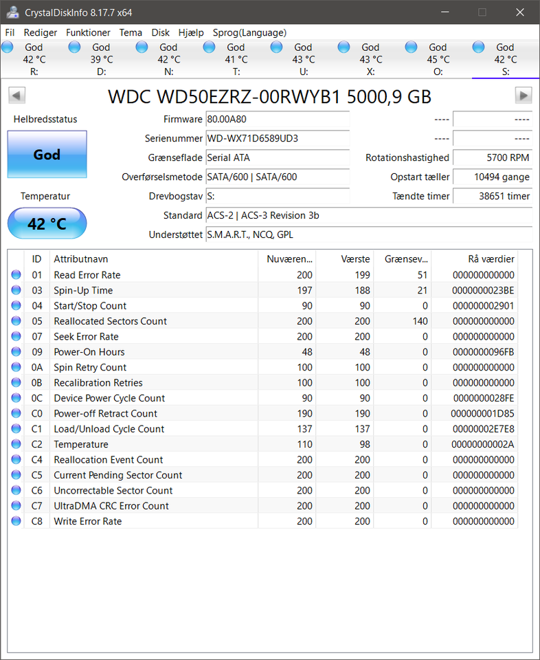 WD BLUE, 5000 GB, Rimelig