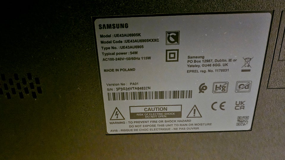 LED, Samsung, SAMSUNG UE43AU6905K