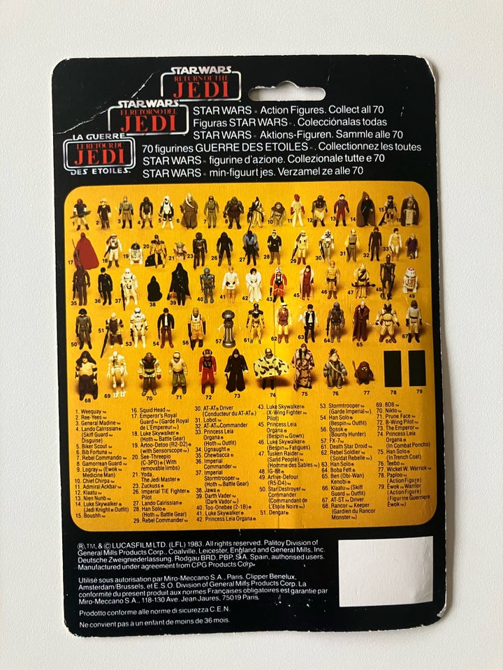 Samlefigurer, Star Wars cardbacks