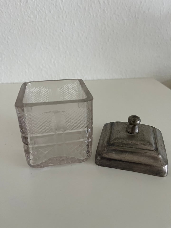 Fint gammelt glas skrin, 9 høj , 5,5