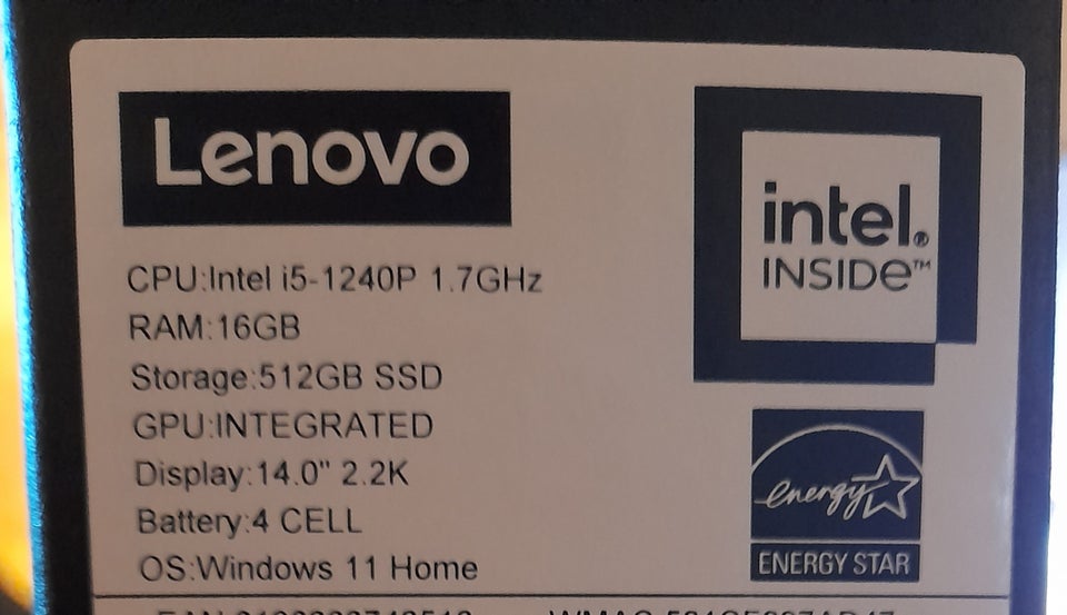 Lenovo Yoga Slim 14IAP8, I5 GHz, 16