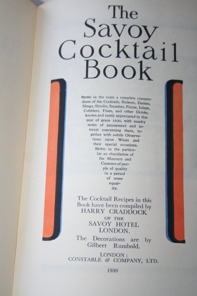 The Savoy Cocktail Book, emne: