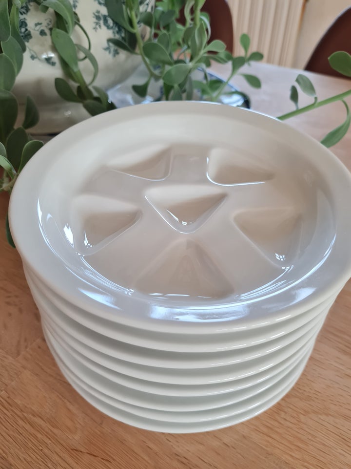 Porcelæn, 8 stk snegle tallerkner,