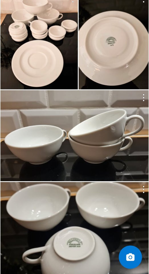 Porcelæn, 8 stk snegle tallerkner,