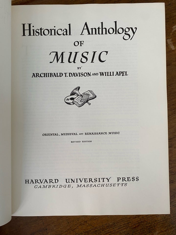 Historical Anthology Of Music