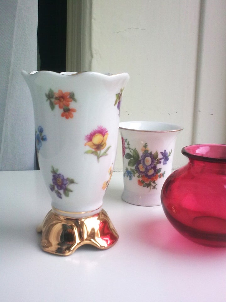 Porcelæn Vintage hvid vase MINI