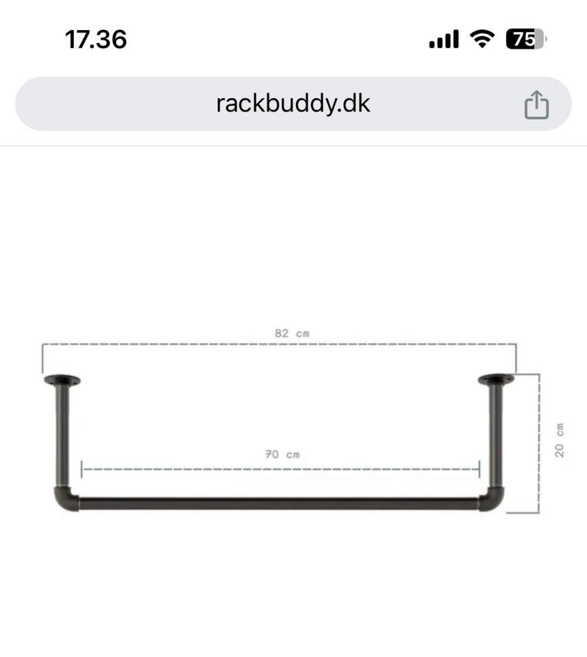 Bøjlestang, lofthængt, Rackbuddy