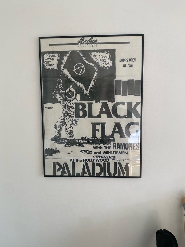 Plakat i ramme, motiv: Black Flag