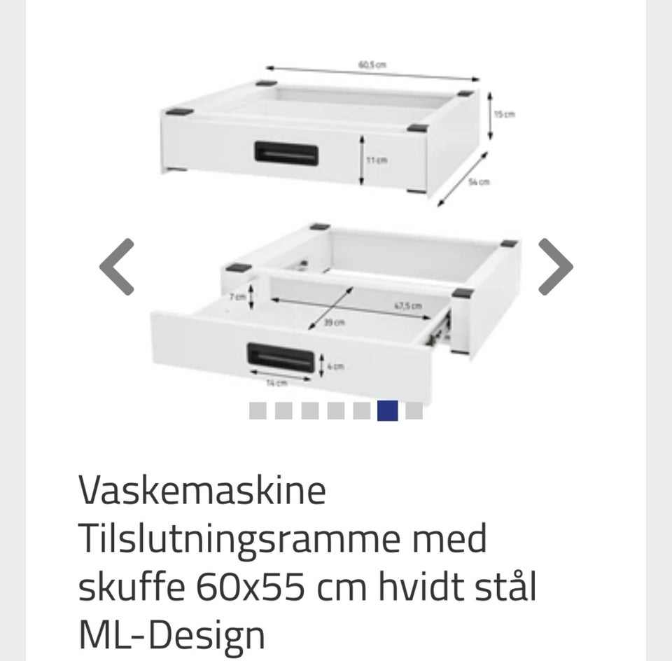 Tilslutningsramme med skuffe