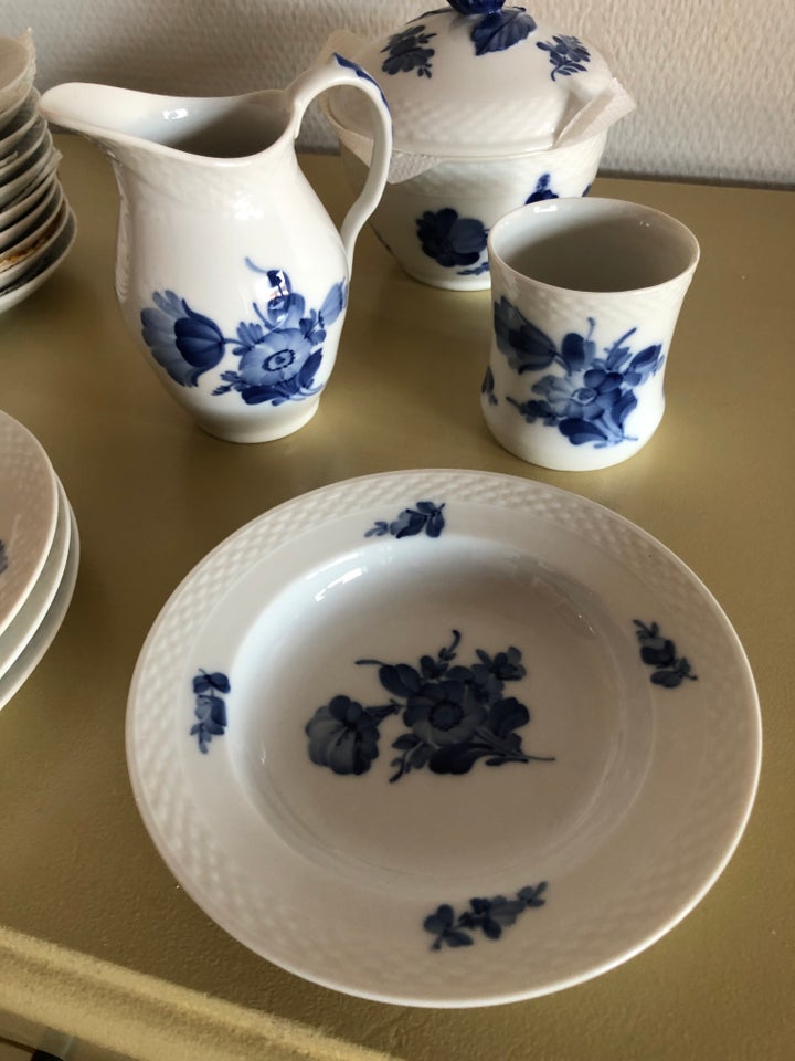 Porcelæn, Kaffestel mm, Blå Blomst