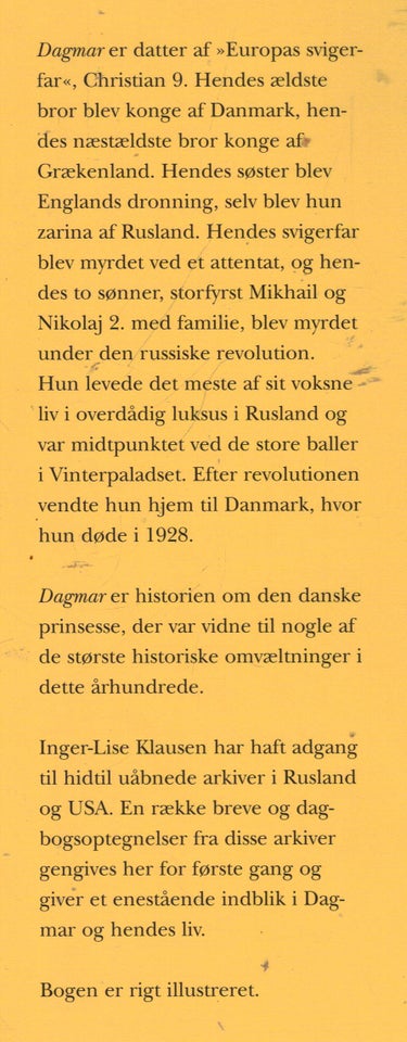 Dagmar - zarina fra Danmark, Af