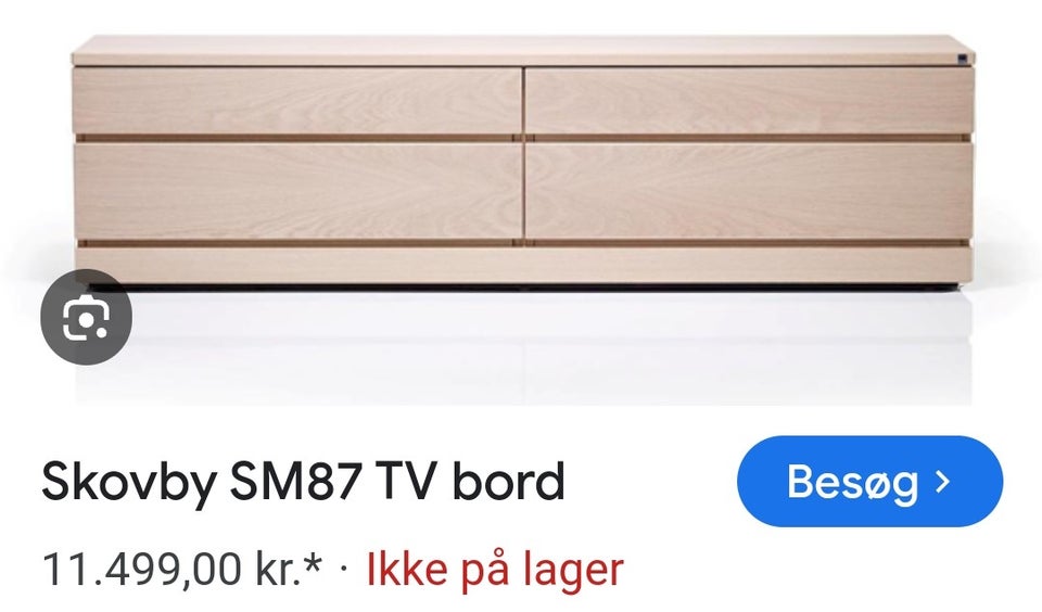 Tv-bænk bøgetræ b: 190 d: 47 h: 51