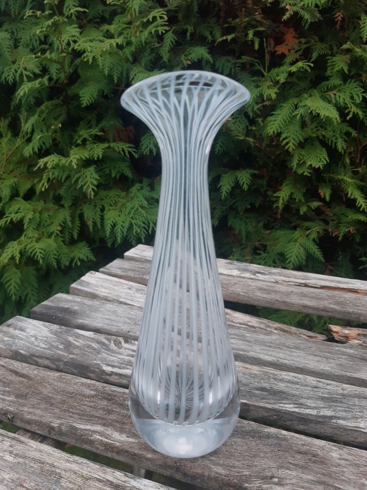 Glas, Slank vase, "Zebra"