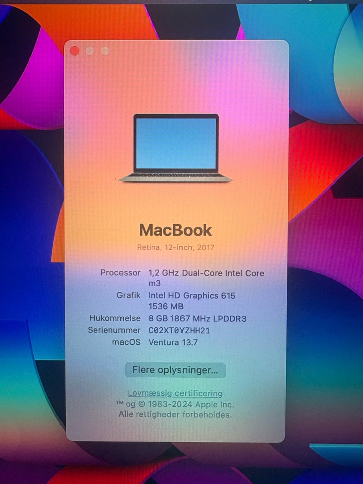 MacBook, MacBook Retina 12 2017,