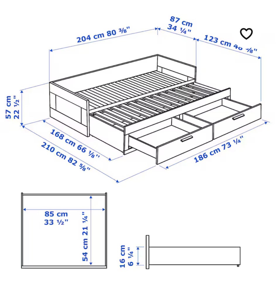 Andet, Ikea, b: 80 l: 200