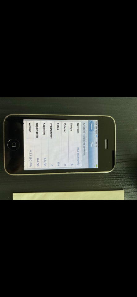 iPhone 3G, 8 GB, sort