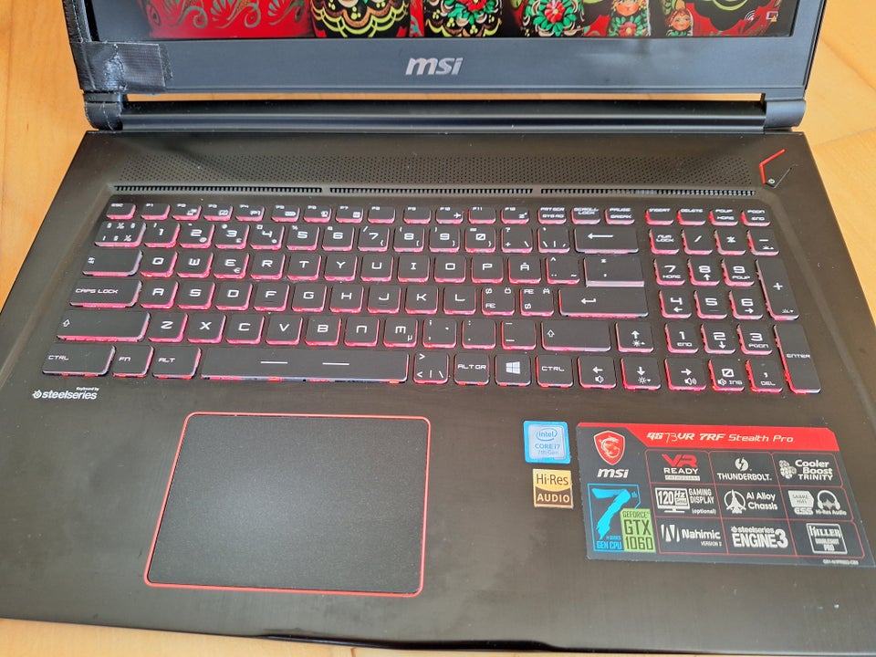 MSI GS73VR7RF stealth pro 280