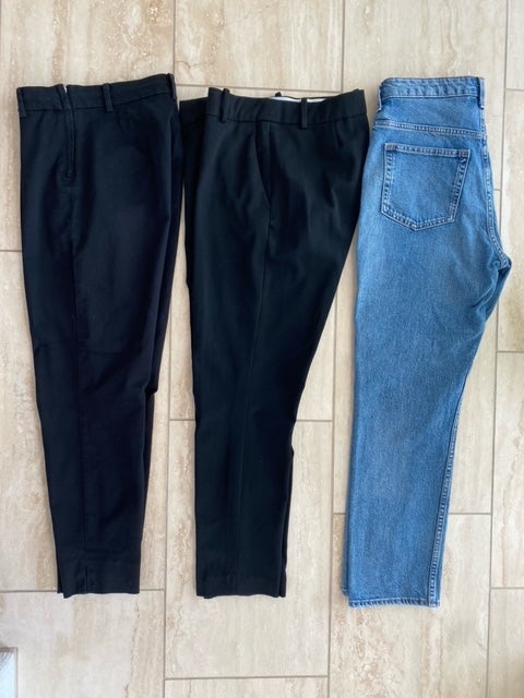 Jeans, 1 par Weekday, 2 x HM og 1 par