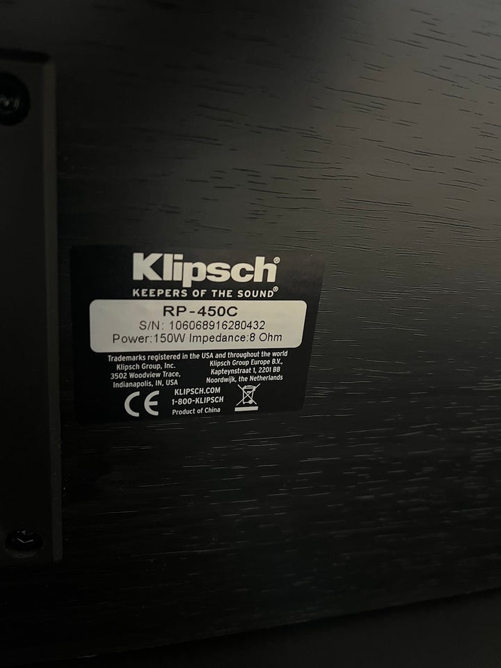 Højttaler, Klipsch Audio, RP-450C