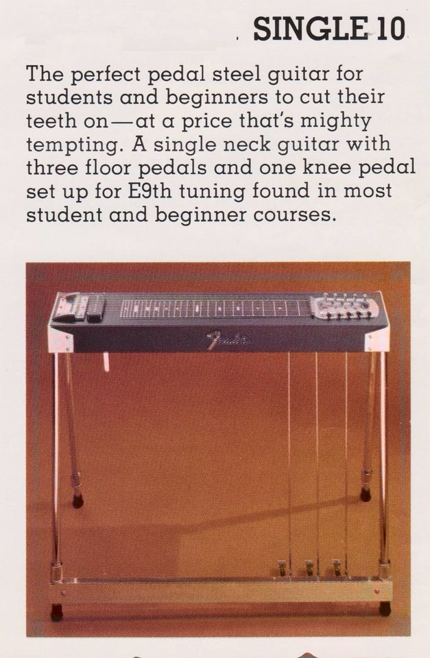 Pedal steel, Fender SINGLE-10