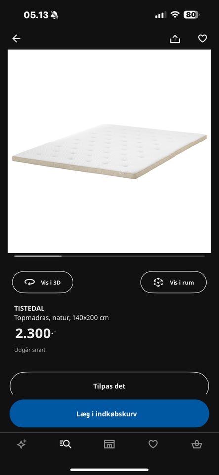 Boxmadras, Ikea, b: 140 l: 200