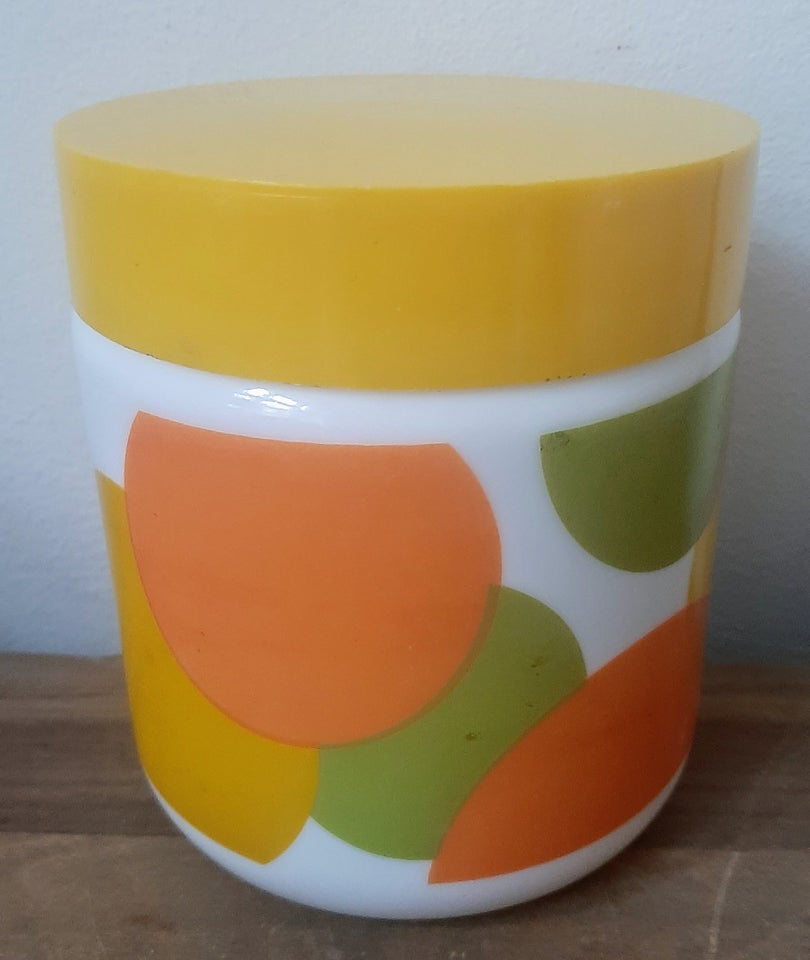 Porcelæns krukke med låg, Retro