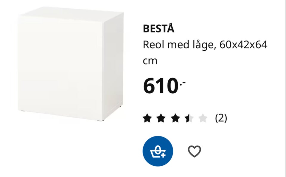 Reol, Bestä, b: 60 d: 42 h: 64