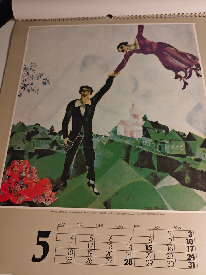 Kunst kalender 1987/ 12 tryk , Marc