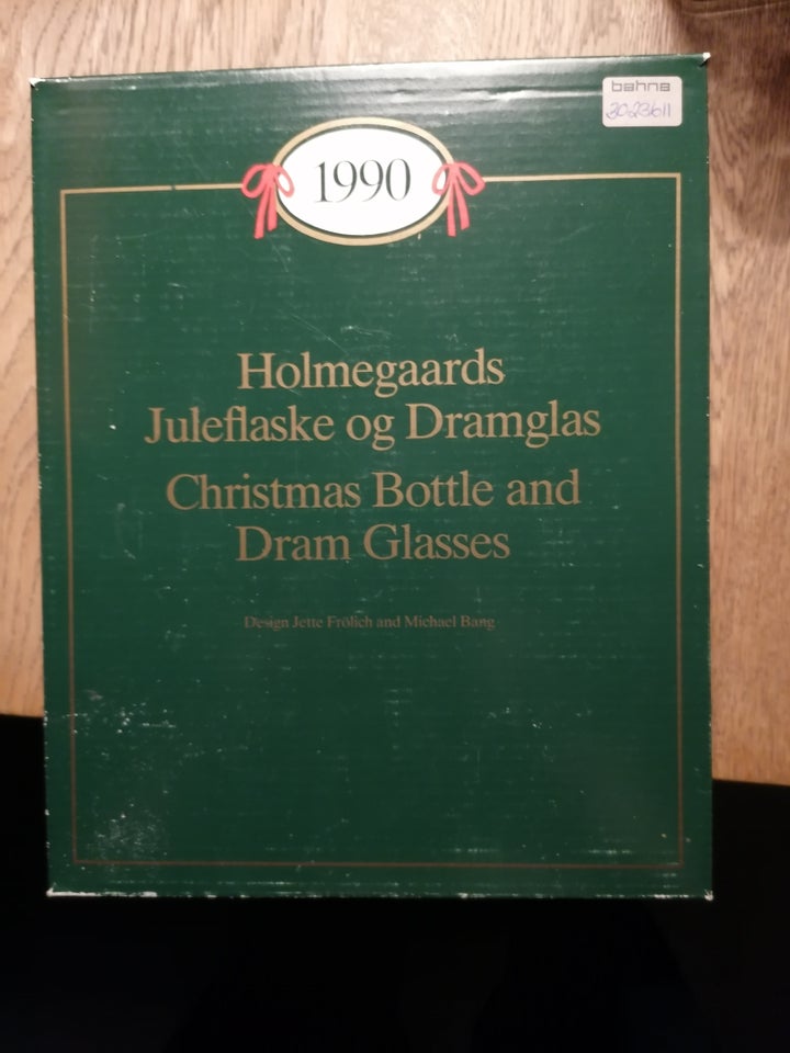 Glas Juleflaske og dramglas 1990