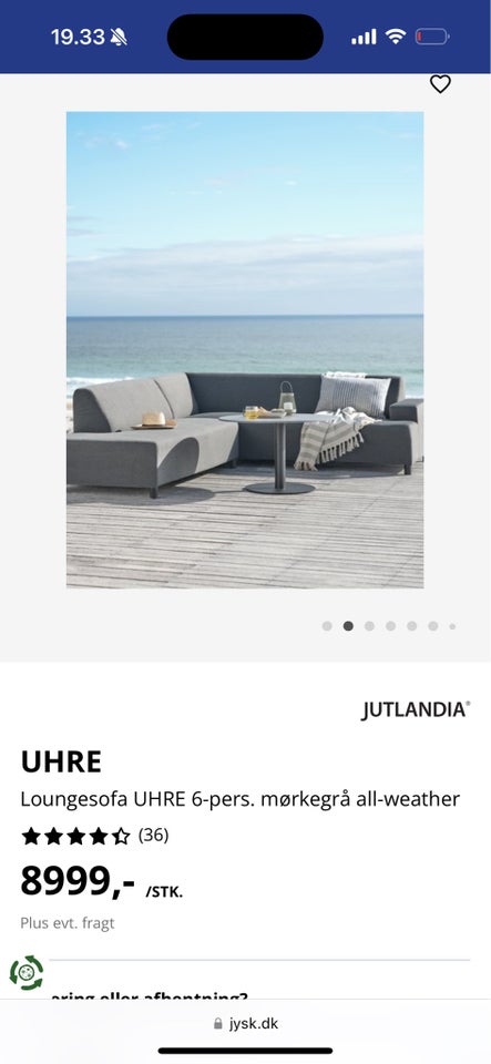 Havesofa Jysk Vandafvisende