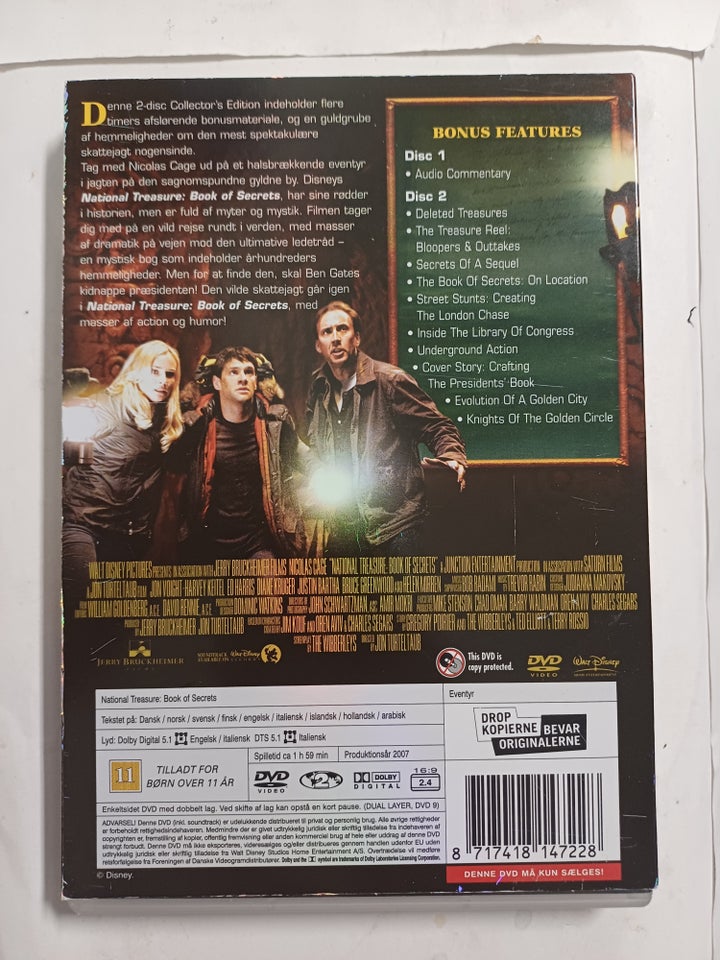 National Treasure 2, DVD, eventyr