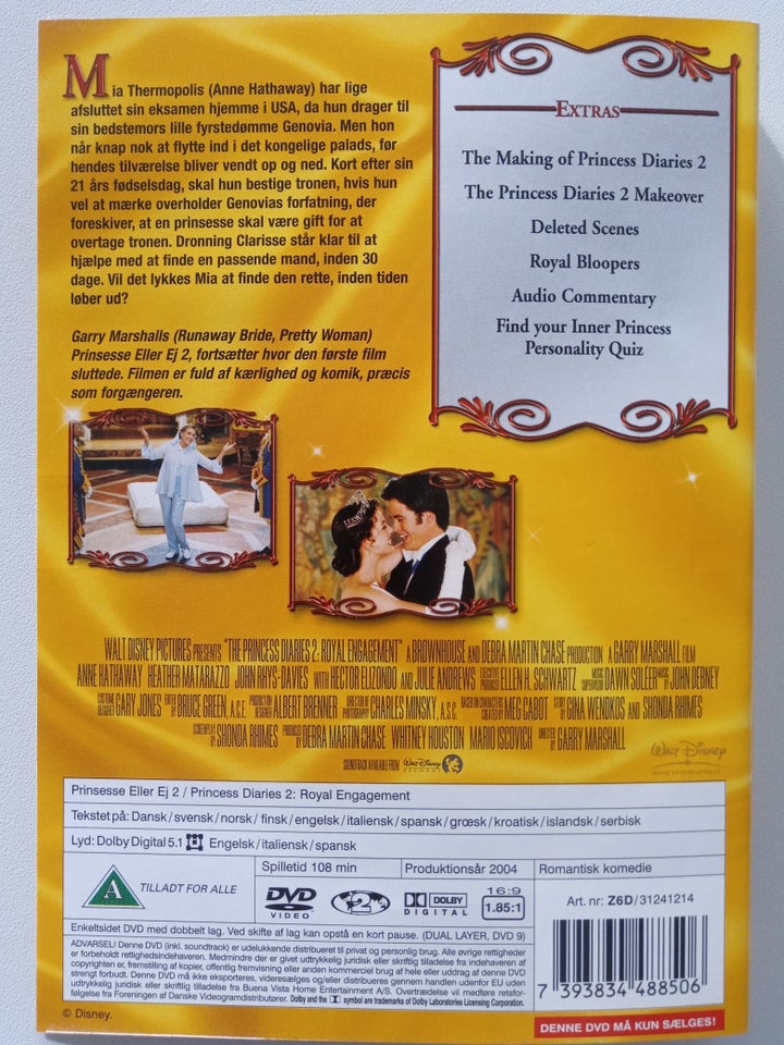 Prinsesse eller ej 2., DVD,