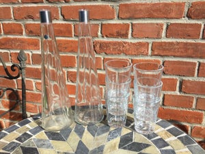 Glas drikkeglas og vinkarafler