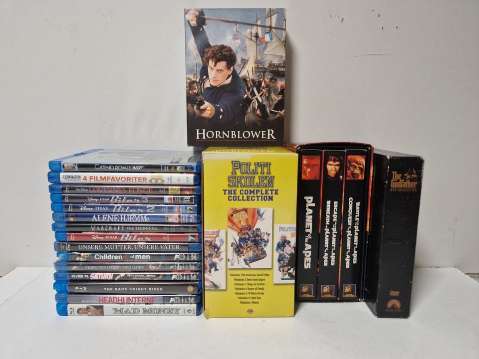 Kæmpe samling af dvd, vhs, bluray og