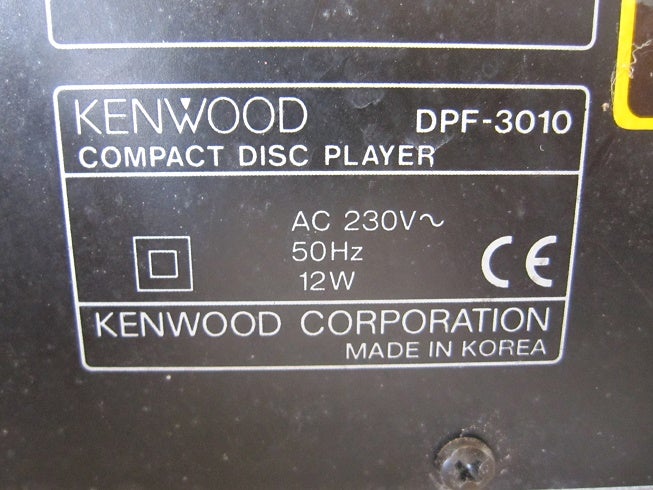 CD afspiller, Kenwood, DPF-3010