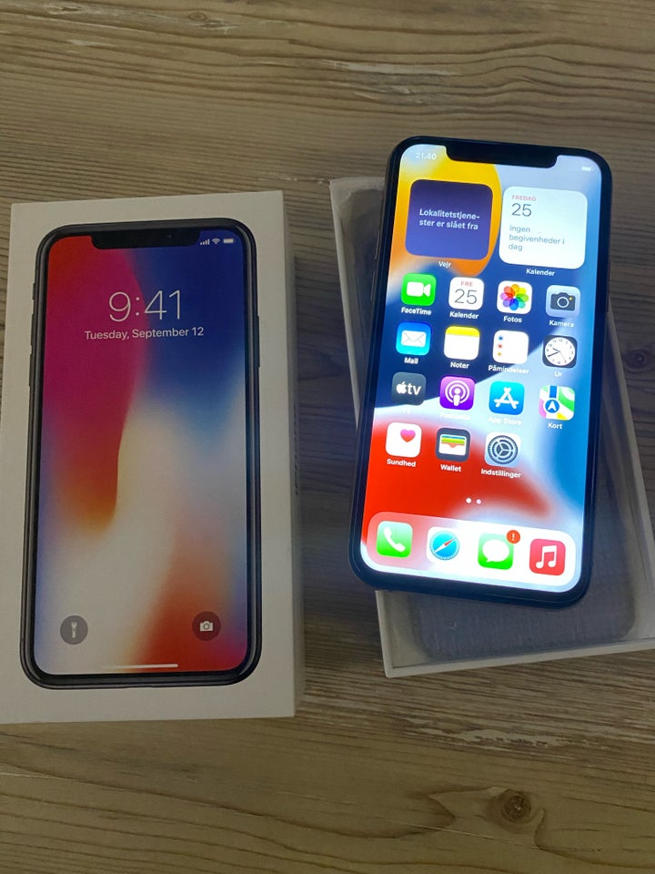 iPhone X, 256 GB, sort