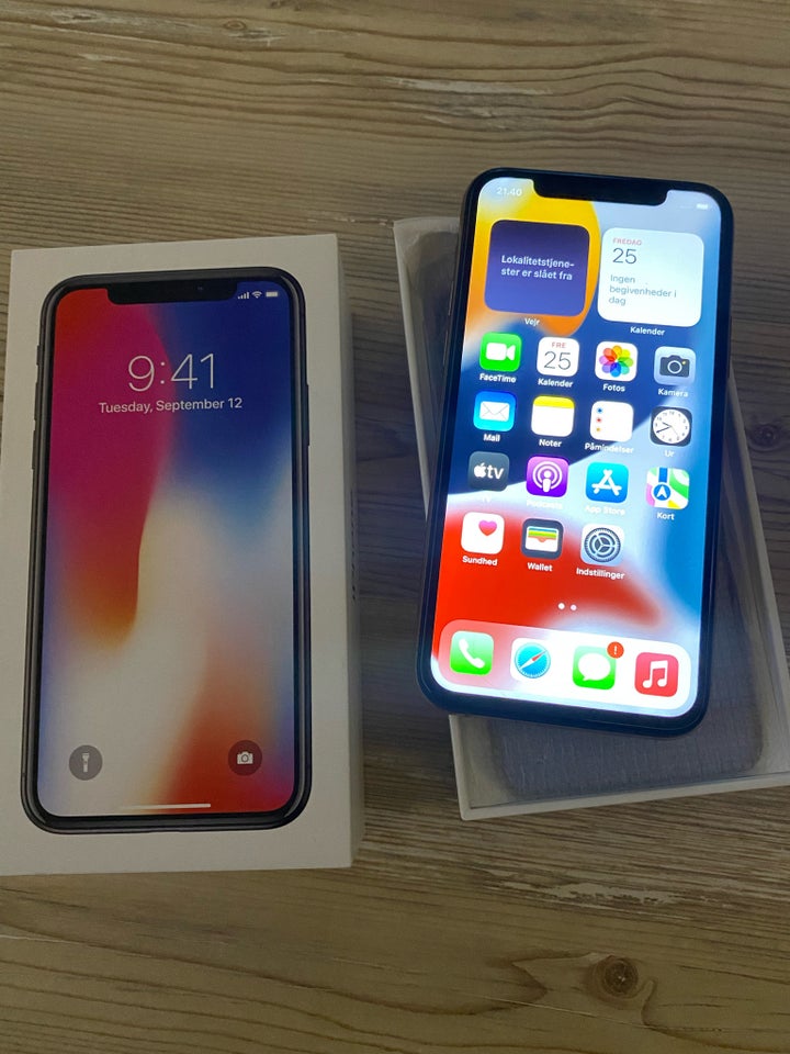 iPhone X, 256 GB, sort