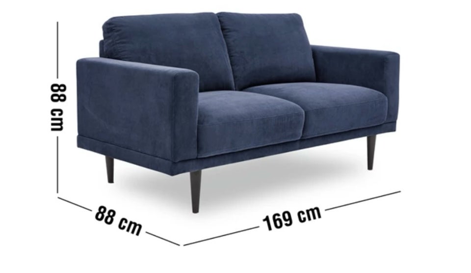 Sofa, fløjl, 2 pers.