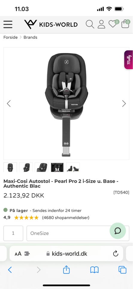 Autostol, op til 13 kg , Maxi Cosi