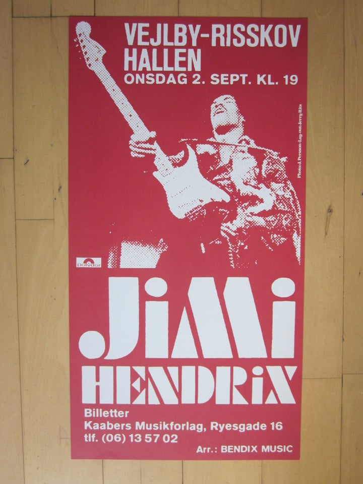 Koncertplakat Jimi Hendrix b: 32