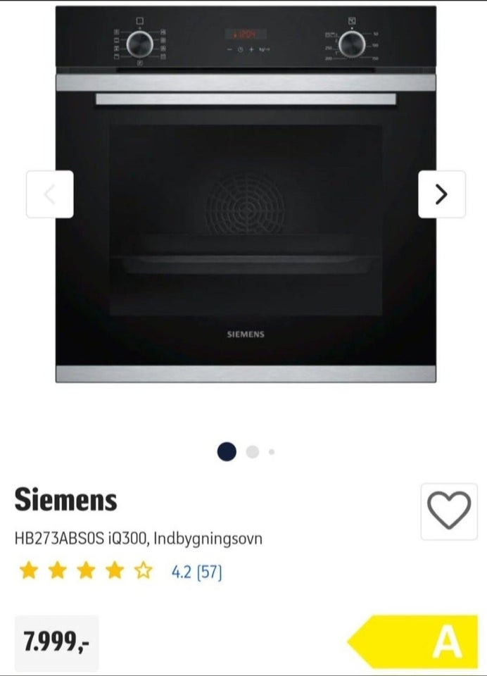 Indbygningsovn, Siemens