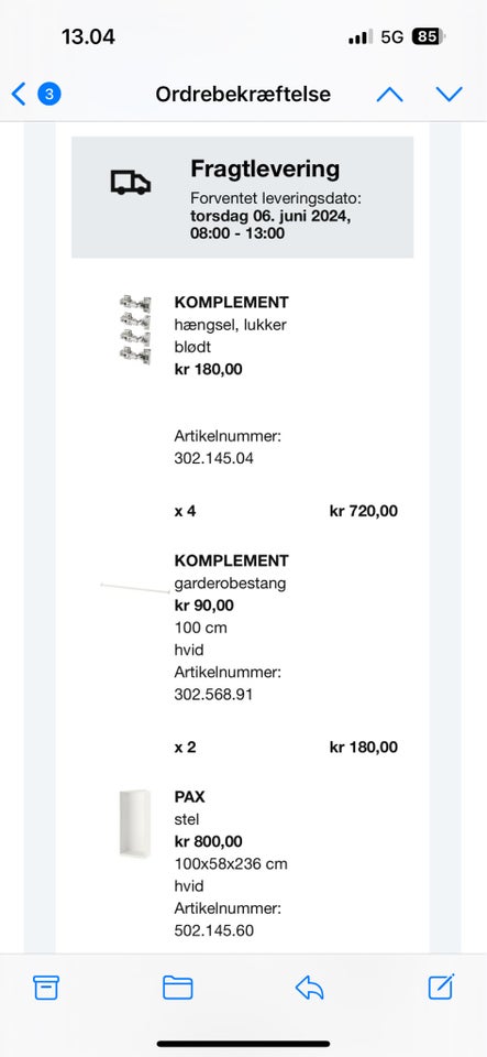 Garderobeskab, IKEA “PAX”, b: 100