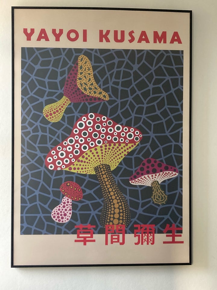 Plakat med ramme, Yayoi Kusama, b: